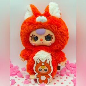 Baby Three 400% Big Baby Orange Fox Plush Doll
